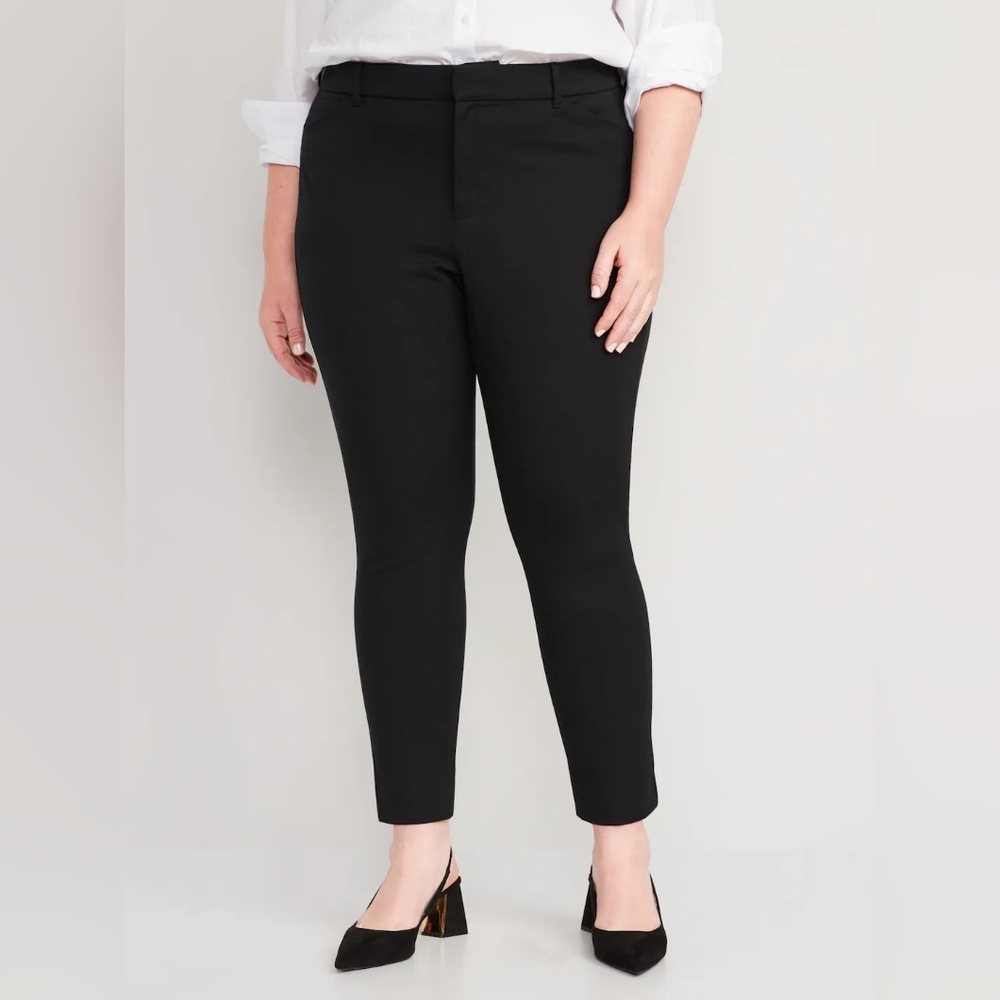 NWT Old Navy Black Pixie Skinny High Waisted Trouser Pants Size 16